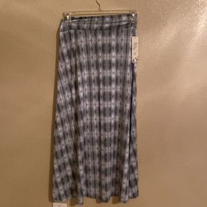 NWT Women’s “ICY” Size Large Tie -Dye Gray and White Long Wide Waist Band Skirt